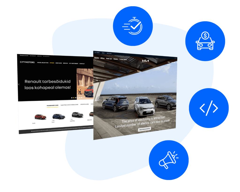 Modera | Automotive website builder with integrated modules