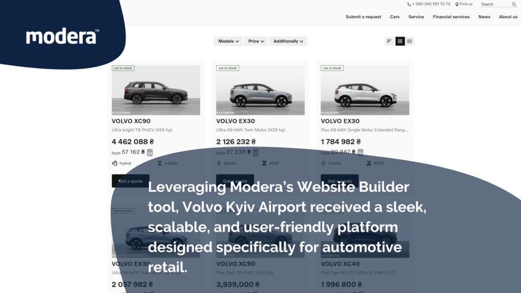 modera website builder