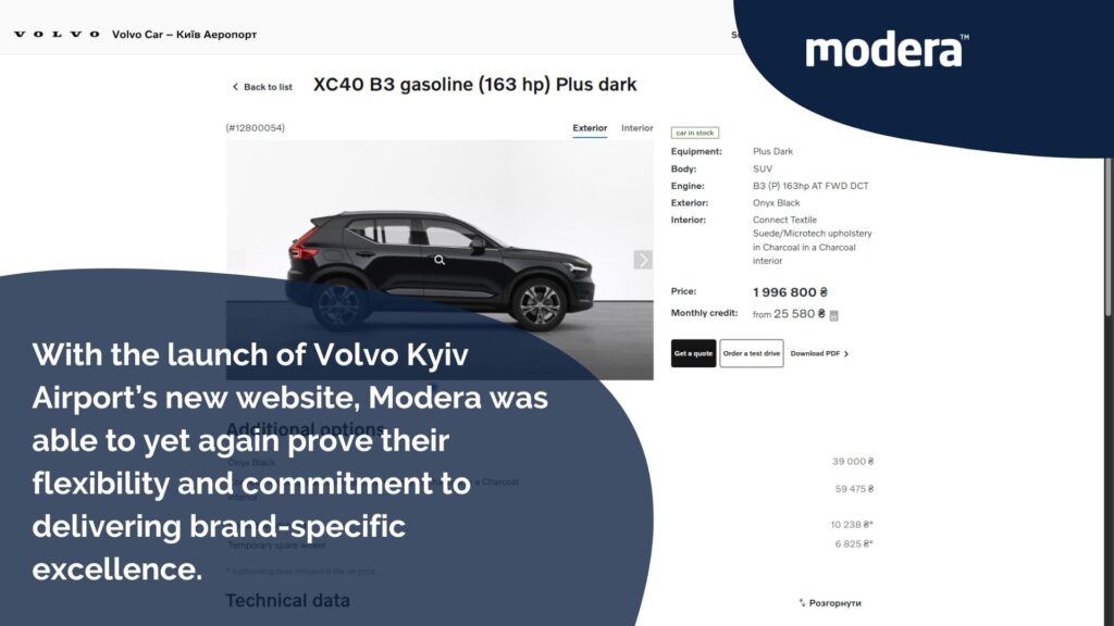 modera website builder tool