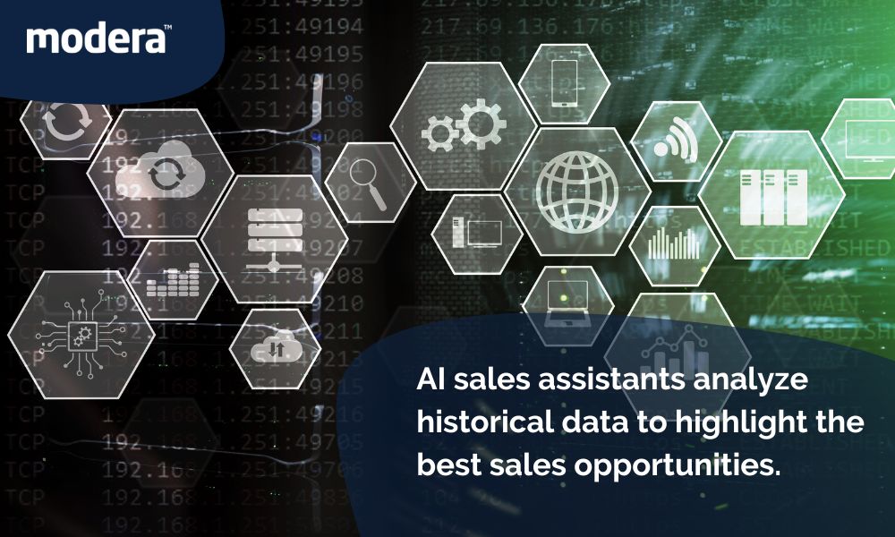 AI sales assistants analyze historical data to highlight the best sales opportunities.