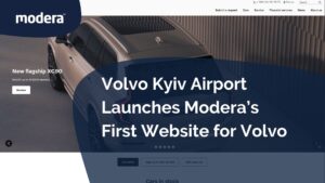 Modera's website for Volvo