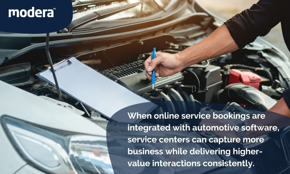 automotive software for online service bookings