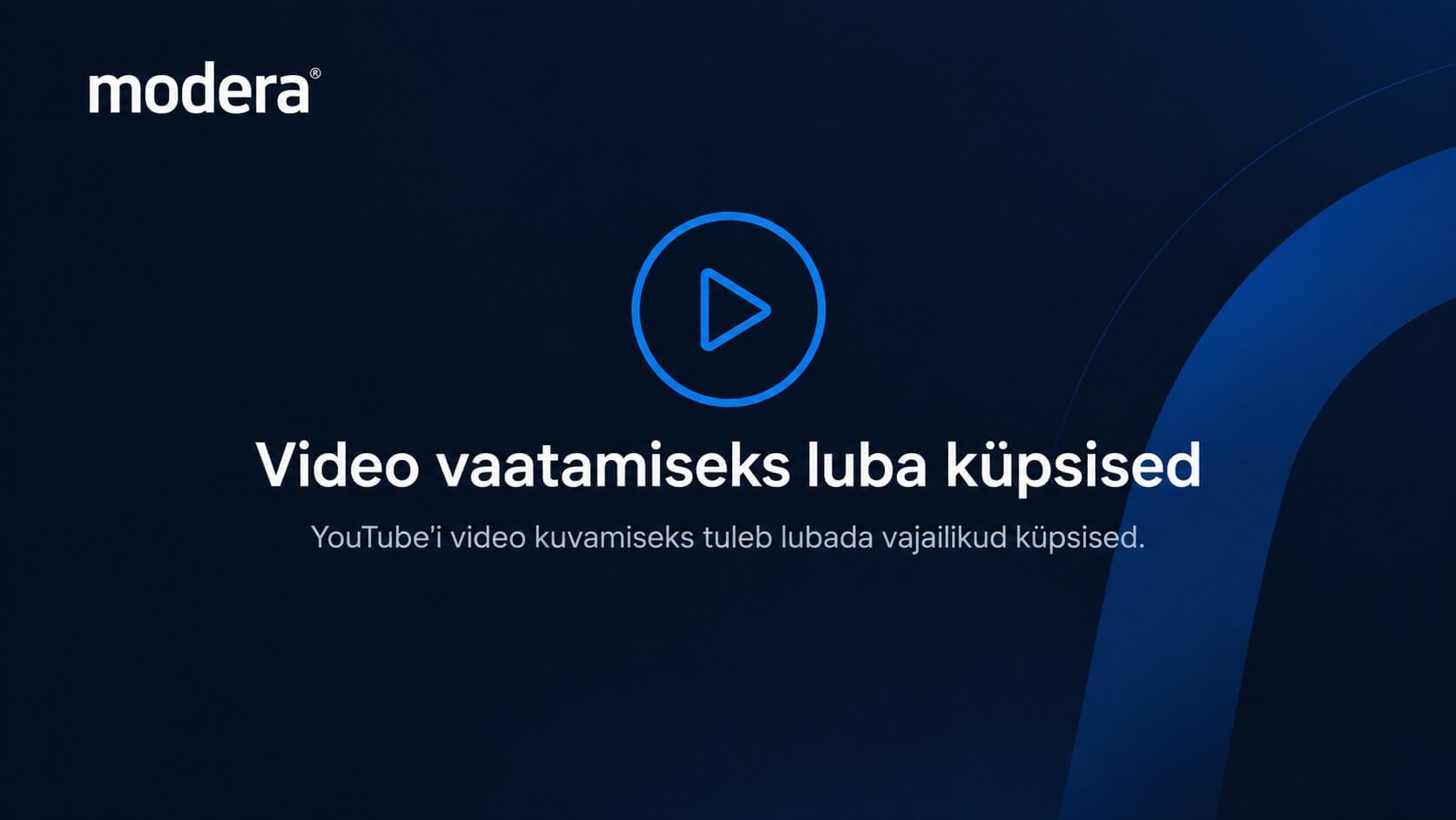Video vaatamiseks luba küpsised